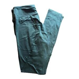 OS One Size LuLaRoe Solid Green Holiday Christmas Leggings Size 2-10 NWT